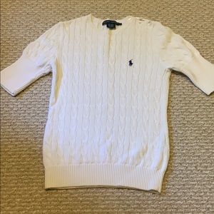 Polo Ralph short sleeve cable sweater